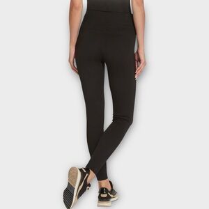 Lysse Black Center Seam Ponte Leggings L Tummy Control Flattering 4-Way Stretch
